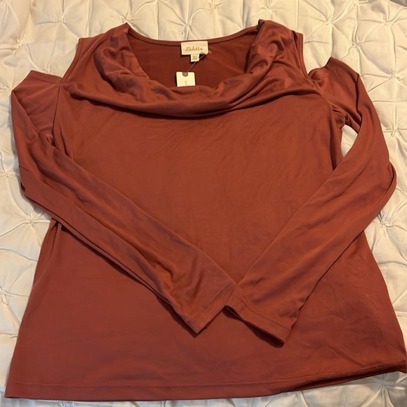 Anthropologie Deletta Cowl Neck Cold Shoulder Top - Picture 5 of 5